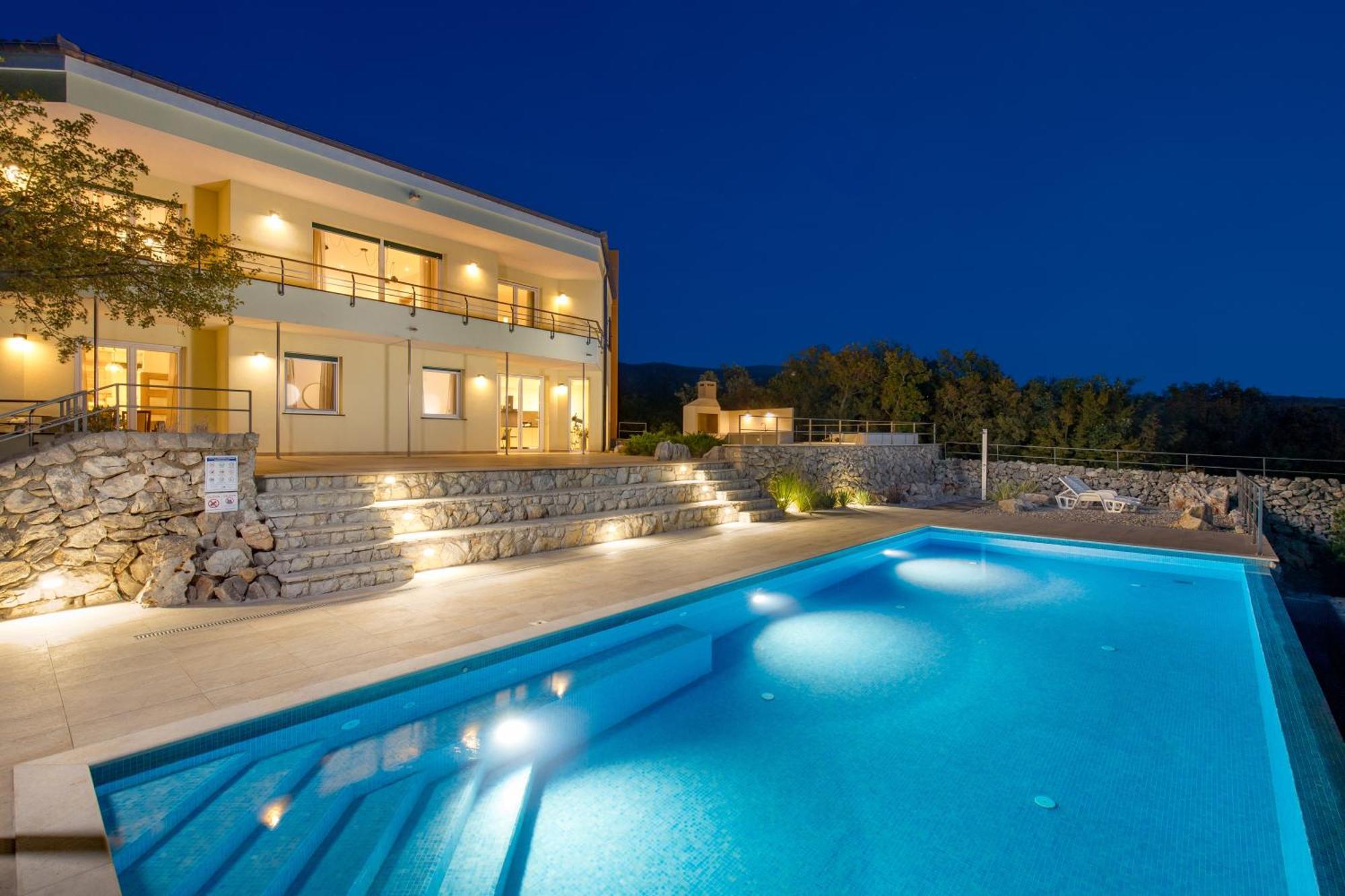 Luxury Villa Ostro With Pool & Krk Bridge View Kraljevica Exterior photo