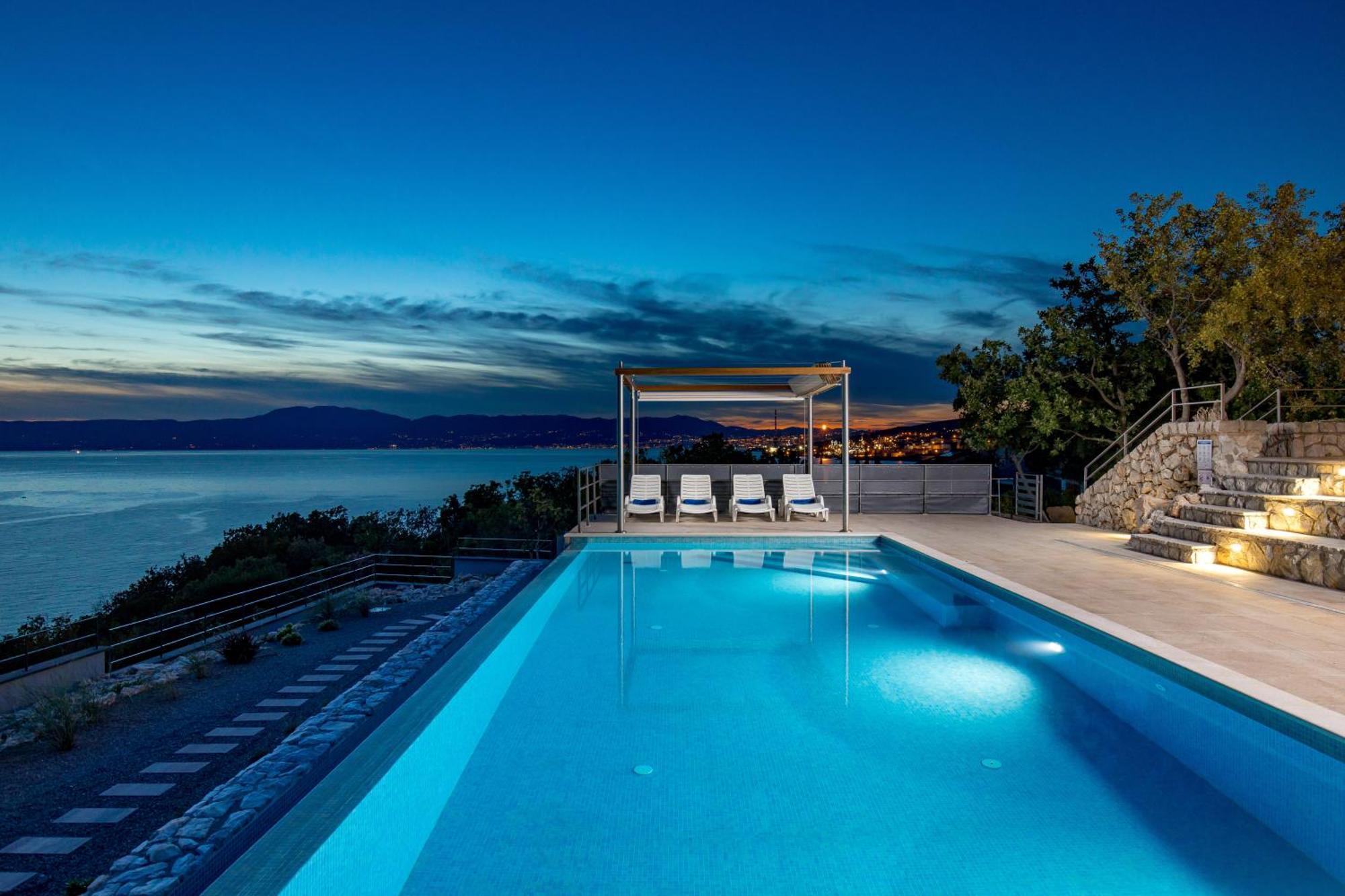 Luxury Villa Ostro With Pool & Krk Bridge View Kraljevica Exterior photo